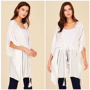 LAST | 3 PACK | IVORY KIMONO WITH TIE DETAIL